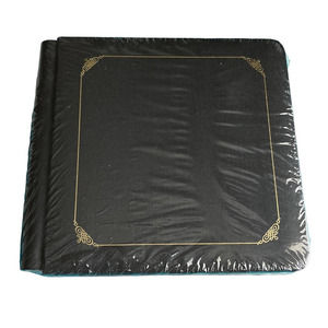 Creative Memories 7x7 Black Hinge Strap Scrapbook Album and Page Protectors